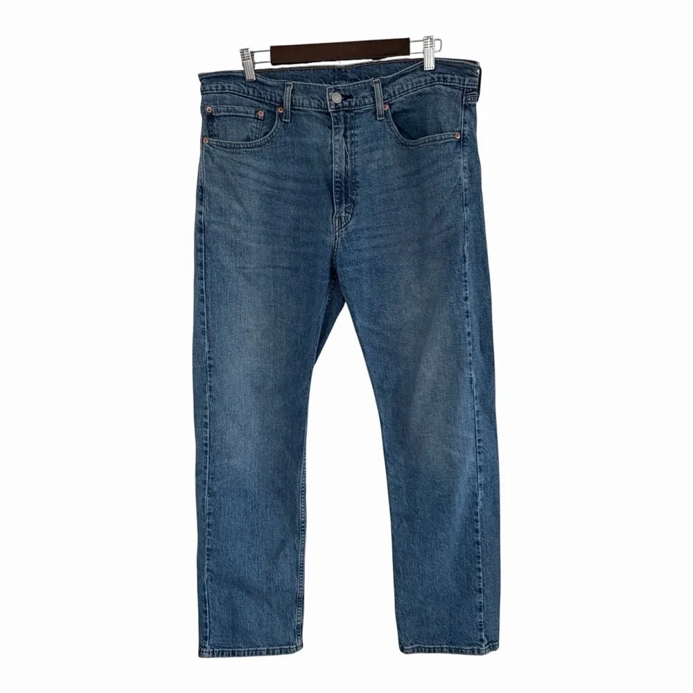 Levi's 505 Regular Fit Jeans Men 36x30 Light Wash Straight Leg Denim